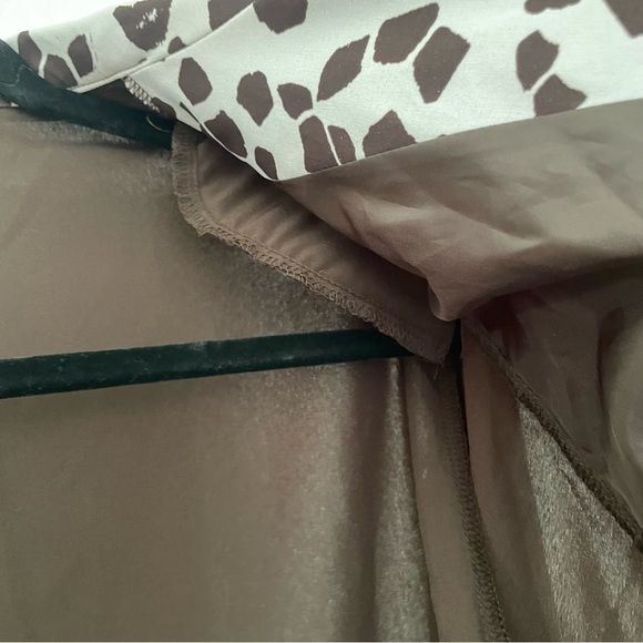 Allison Daley woman’s full zip Brown Jacket with Animal Print Collar size 14 - Picture 9 of 9